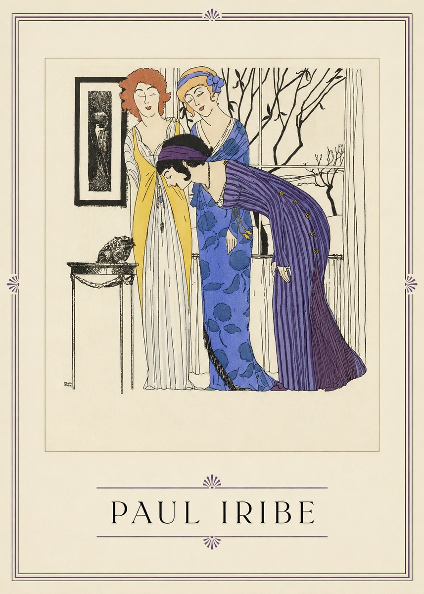 Paul Iribe Three Women and a Frog No1 - Plakat