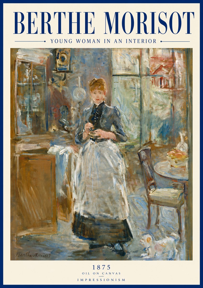 Berthe Morisot Young Woman in an Interior No5 - Plakat