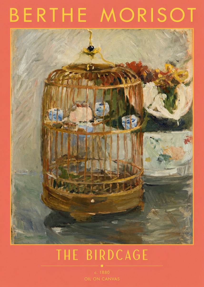 Berthe Morisot The Birdcage I No2 - Plakat