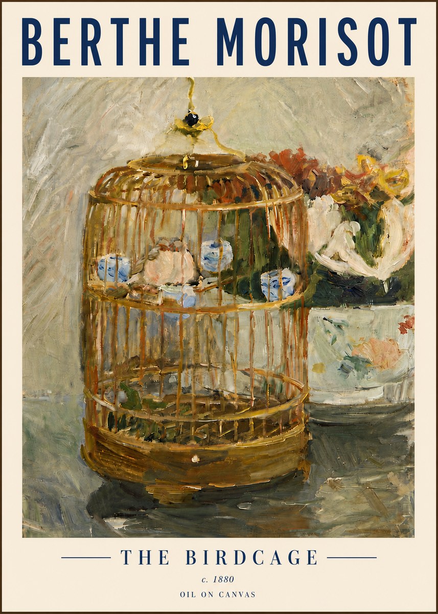 Berthe Morisot The Birdcage I No6 - Plakat