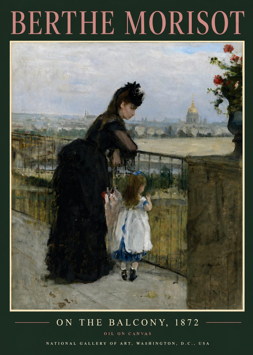 Berthe Morisot On the Balcony, 1872 No6 - Plakat