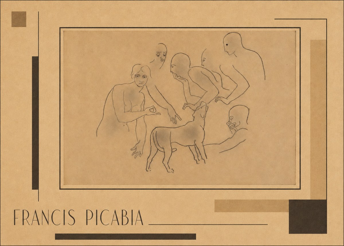 Francis Picabia Figures and Dog No2 - Plakat