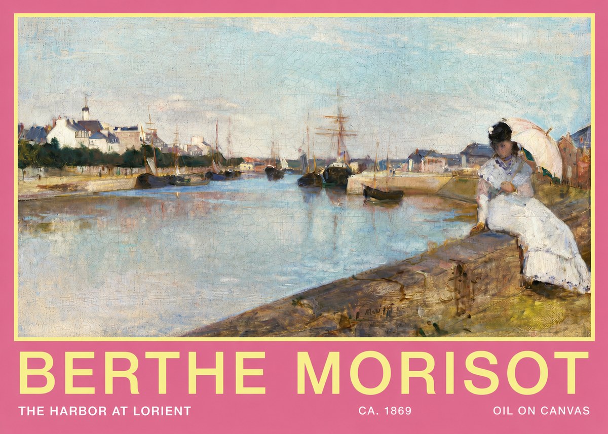 Berthe Morisot The Harbor at Lorient No2 - Plakat