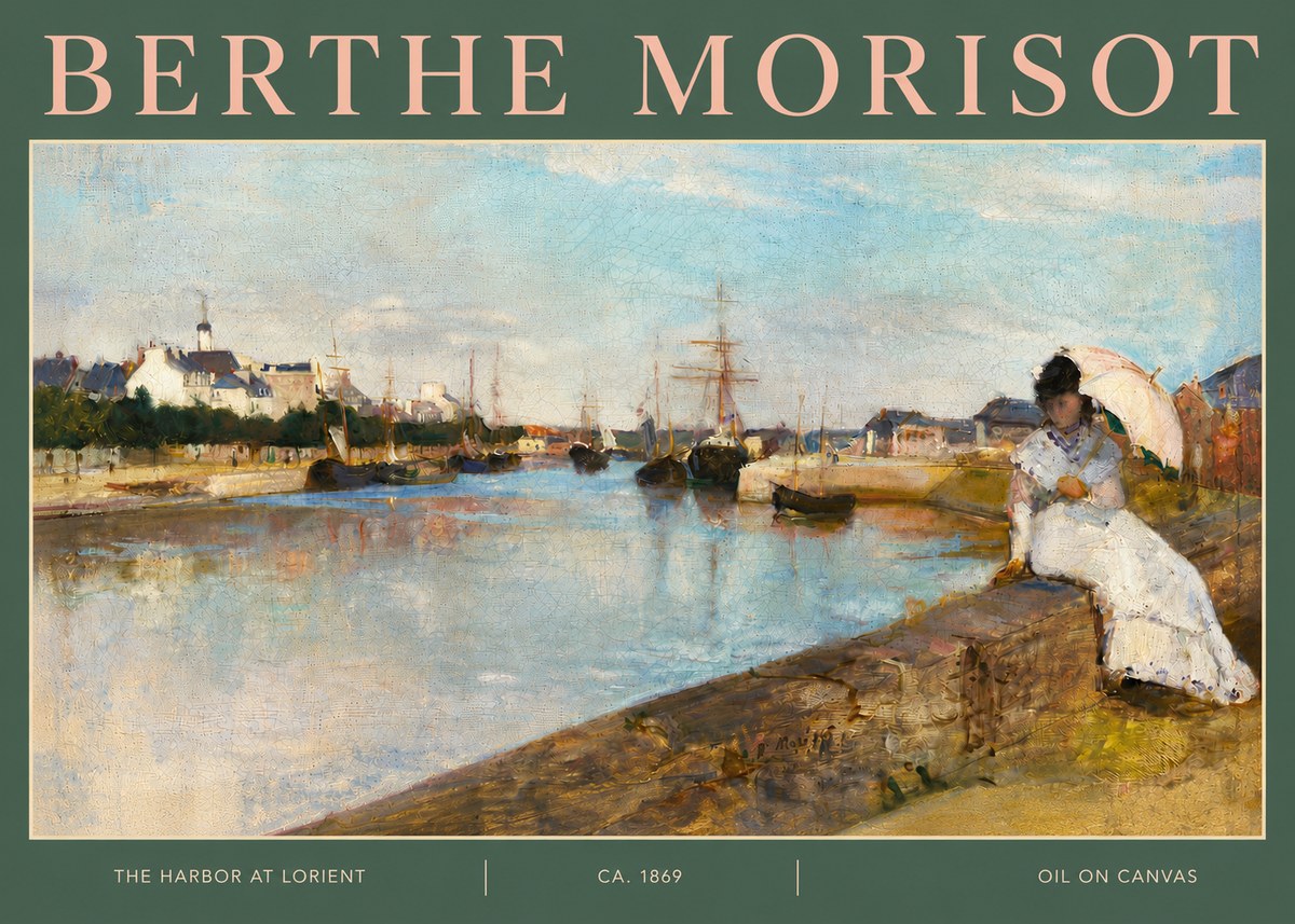 Berthe Morisot The Harbor at Lorient No4 - Plakat