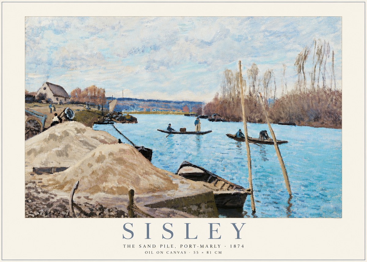 Sisley The Sand Pile, Port-marly No6 - Plakat
