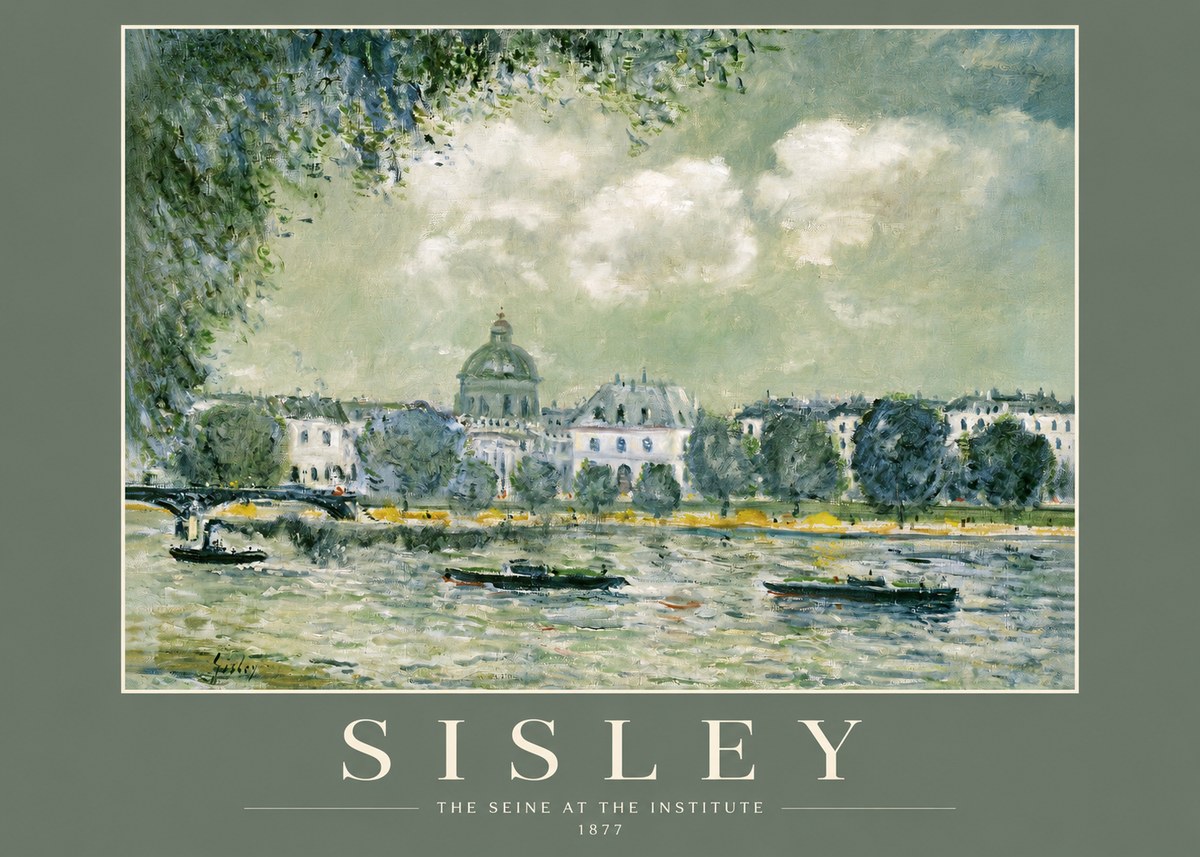 Sisley The Seine at the Institute No2 - Plakat