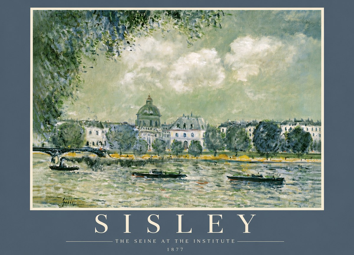 Sisley The Seine at the Institute No5 - Plakat