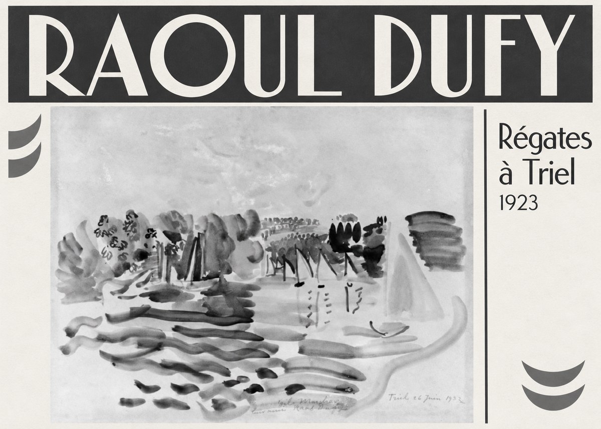 Raoul Dufy Régates À Triel No3 - Plakat