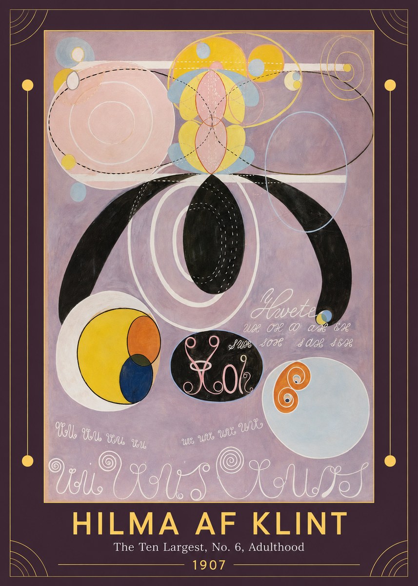 Hilma af Klint The Ten Largest, No. 6, Adulthood No1 - Plakat
