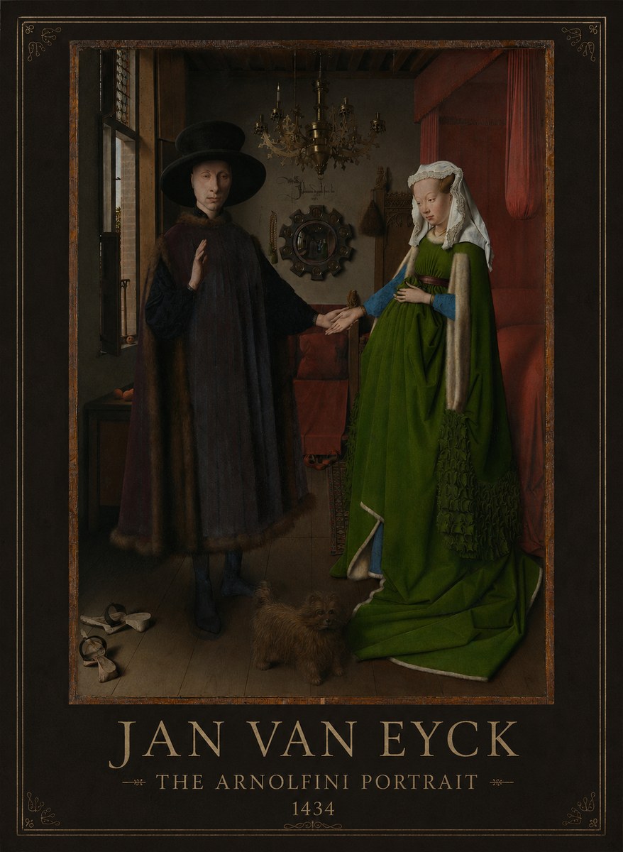 Jan van Eyck The Arnolfini Portrait II No1 - Plakat