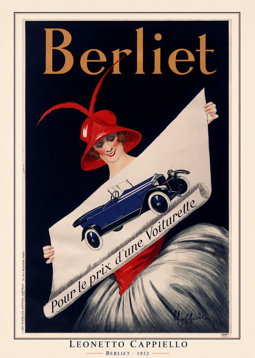 Leonetto Cappiello Berliet - Pour Le Prix D'une Voiturette No6 - Plakat