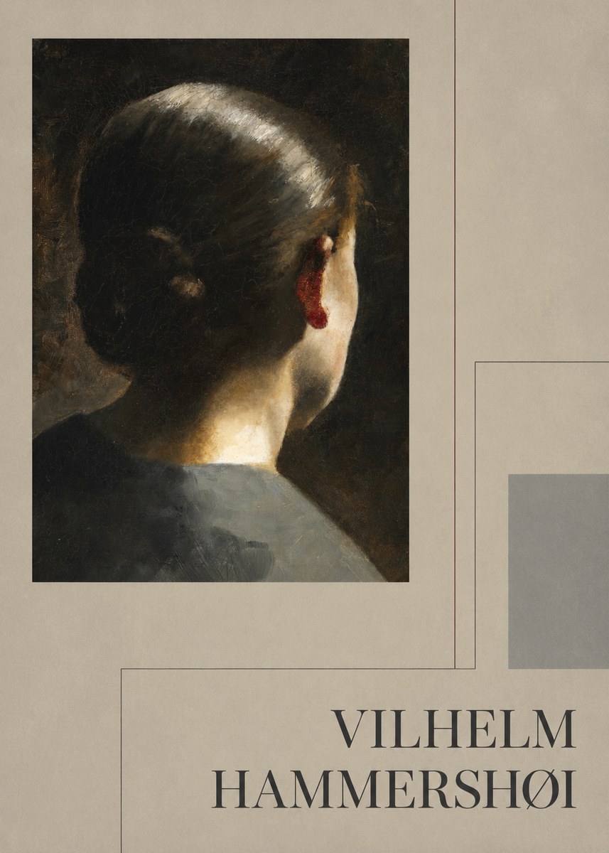 Vilhelm Hammershøi Woman from Behind No4 - Plakat