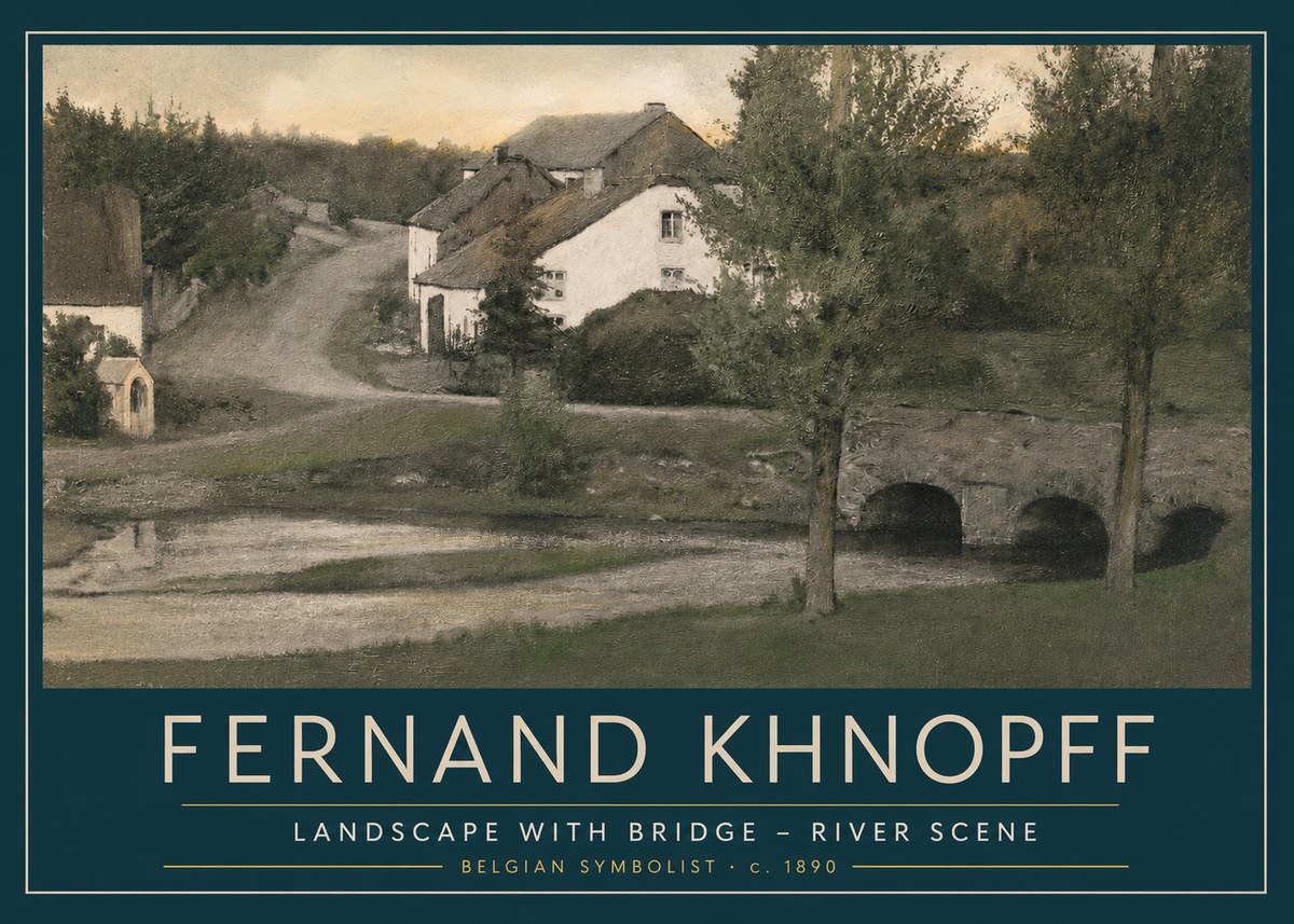 Fernand Khnopff Bridge at Froidmont No5 - Plakat