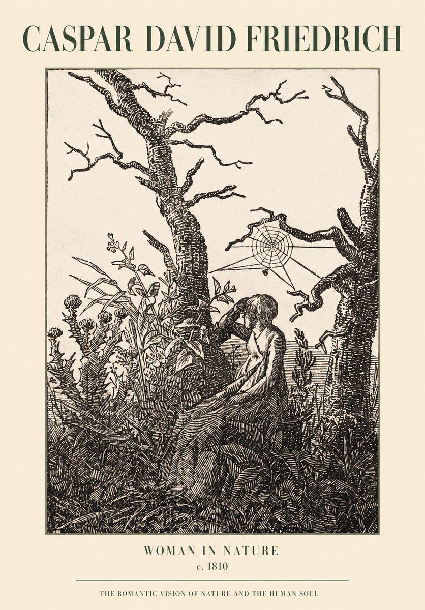 Caspar David Friedrich Woman in Nature No1 - Plakat