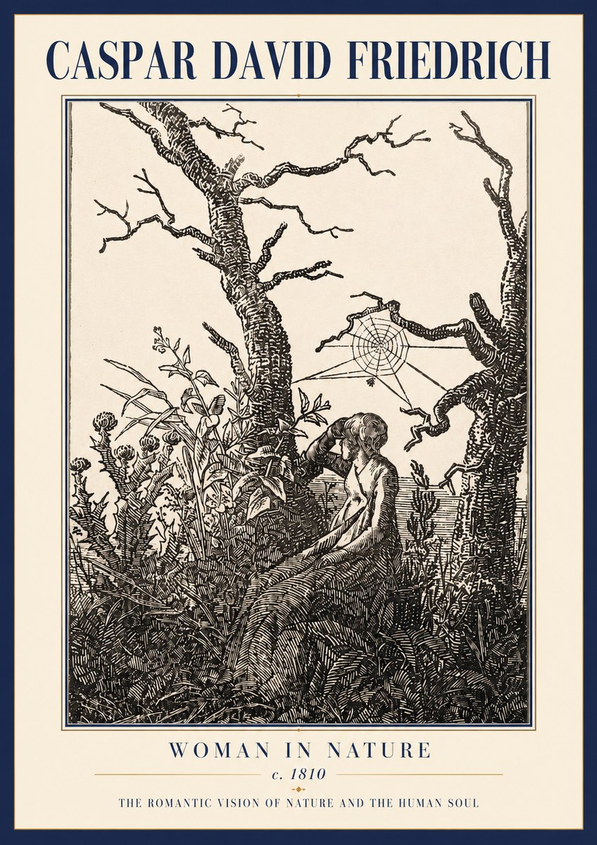 Caspar David Friedrich Woman in Nature No3 - Plakat