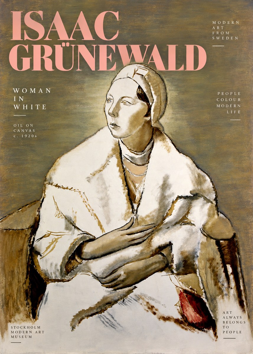 Isaac Grünewald The Woman in White No3 - Plakat