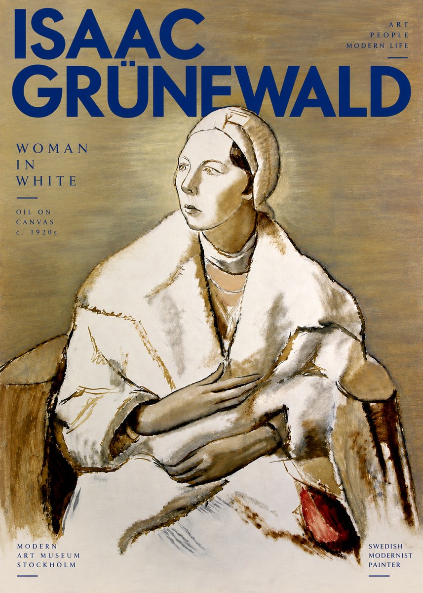 Isaac Grünewald The Woman in White No4 - Plakat