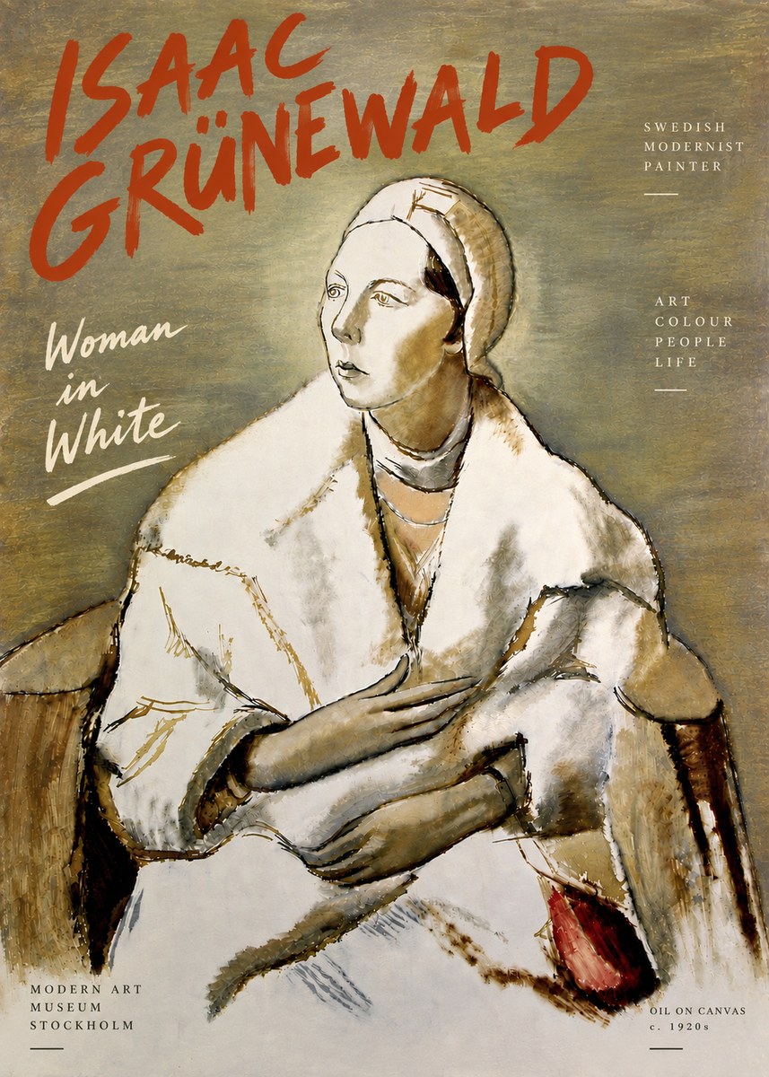 Isaac Grünewald The Woman in White No6 - Plakat