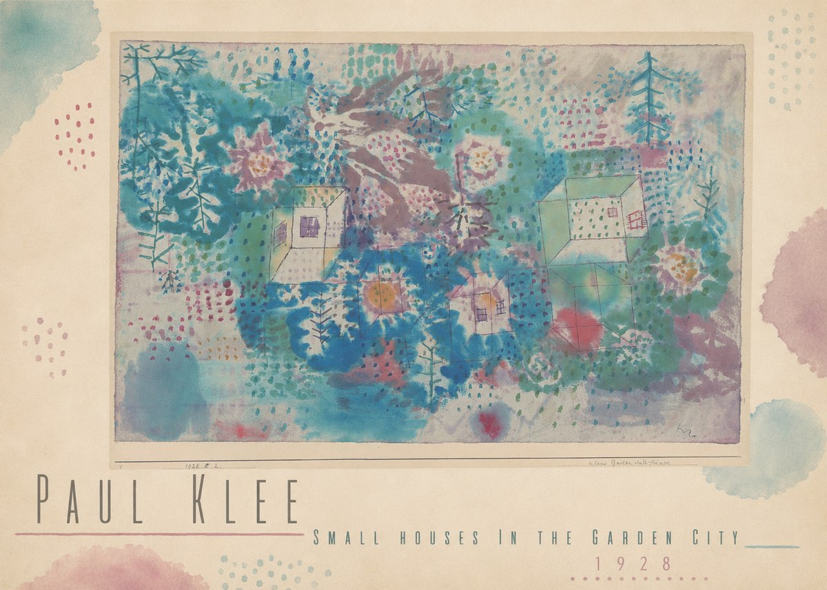 Paul Klee Small Houses in the Garden City No5 - Plakat