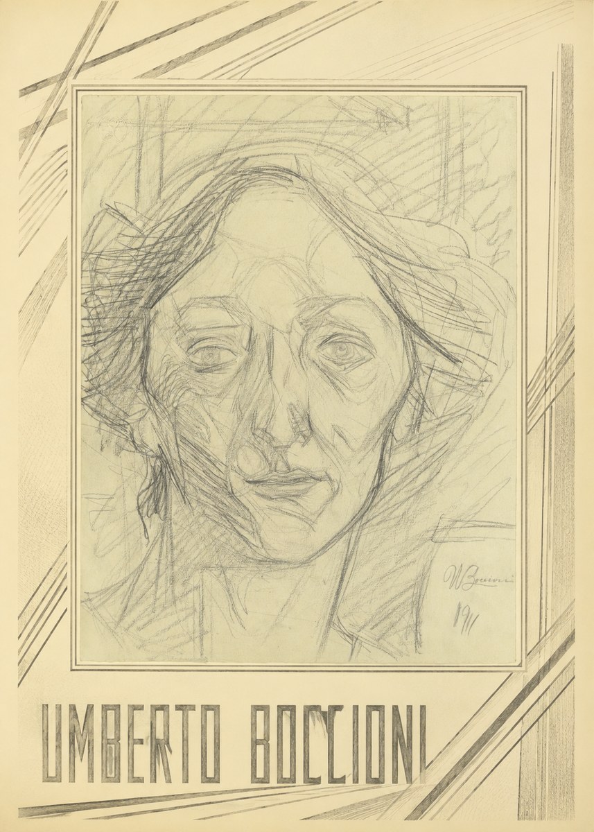 Umberto Boccioni Head of a Woman No1 - Plakat
