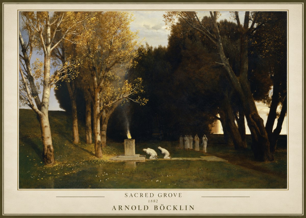 Arnold Böcklin Sacred Grove I No1 - Plakat