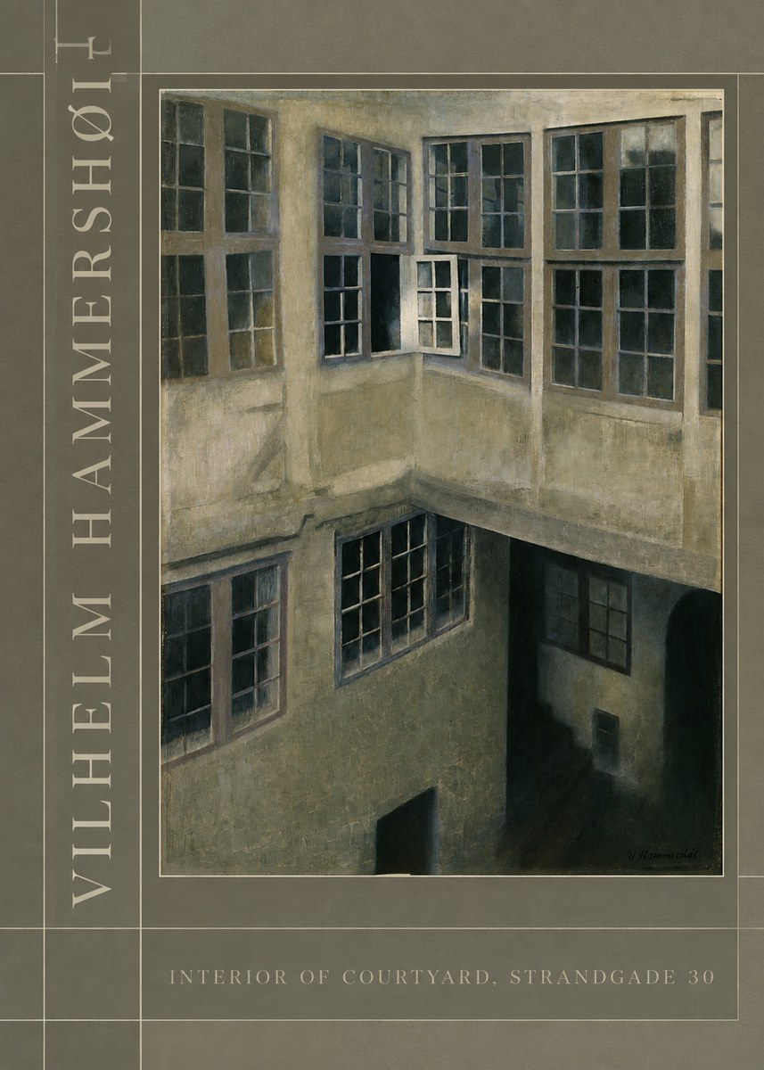 Vilhelm Hammershøi Interior of Courtyard, Strandgade 30 No2 - Plakat