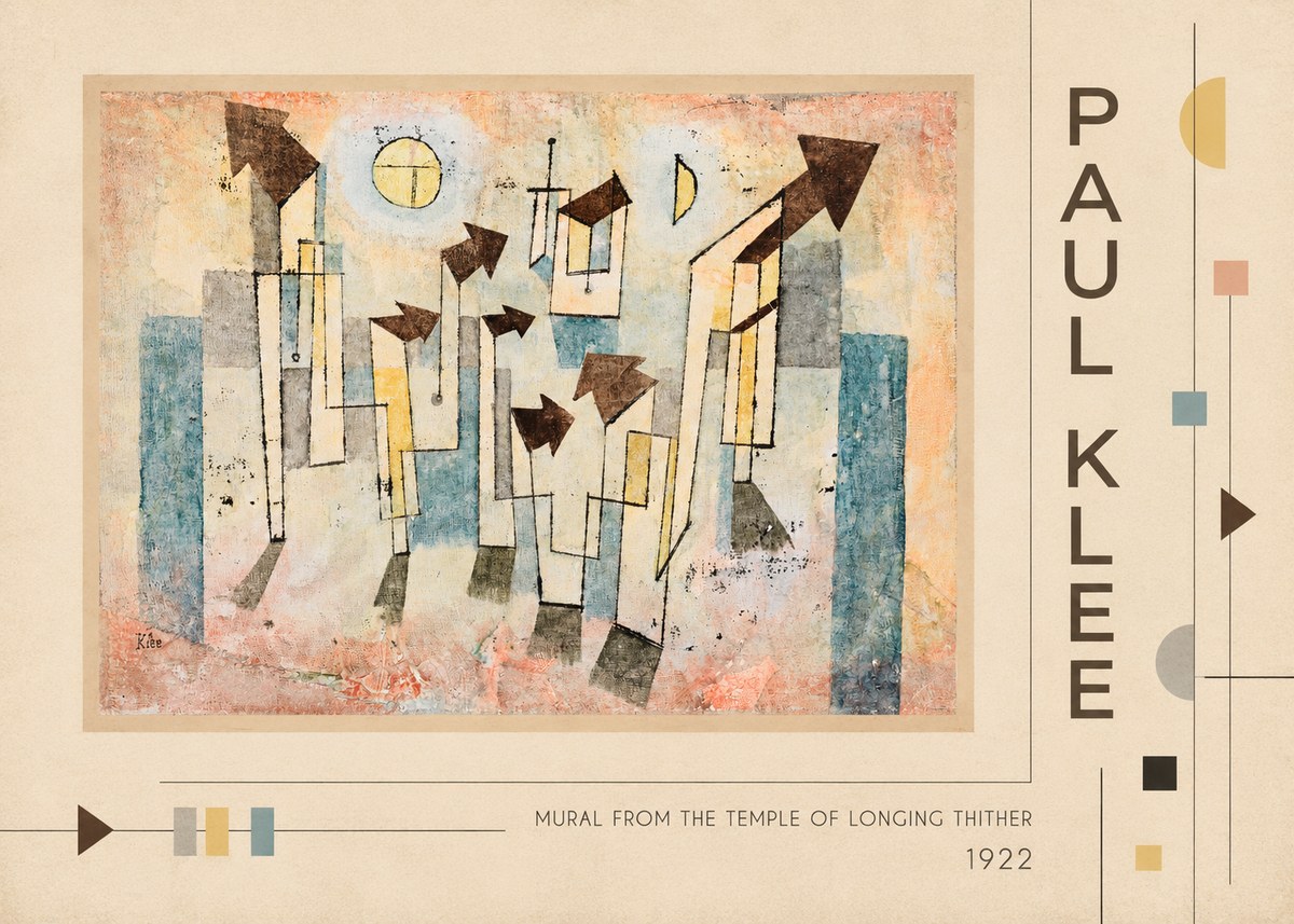 Paul Klee Mural from the Temple of Longing Thither No2 - Plakat