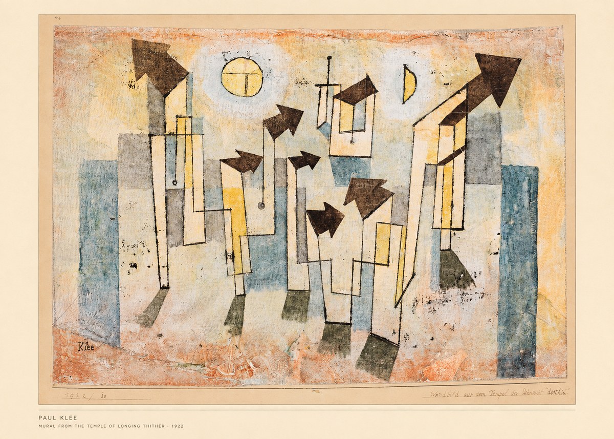 Paul Klee Mural from the Temple of Longing Thither No6 - Plakat