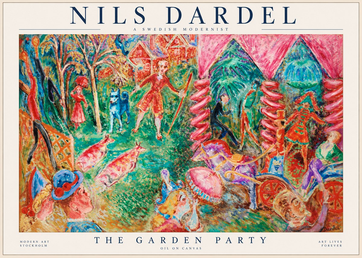 Nils Dardel The Garden Party No1 - Plakat