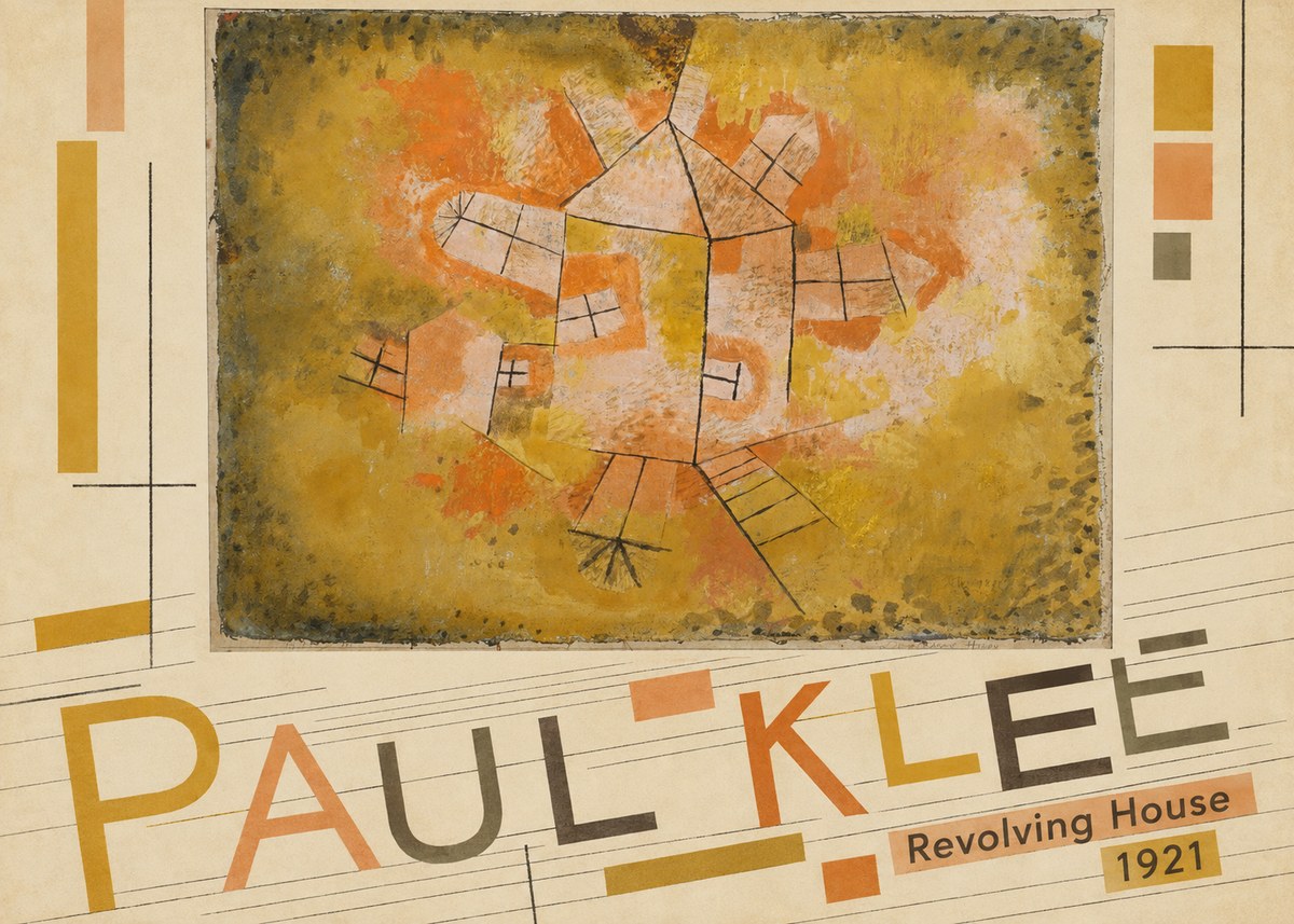 Paul Klee Revolving House No5 - Plakat