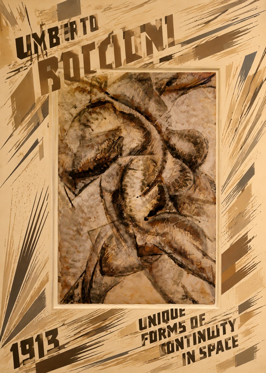 Umberto Boccioni Unique Forms of Continuity in Space No6 - Plakat