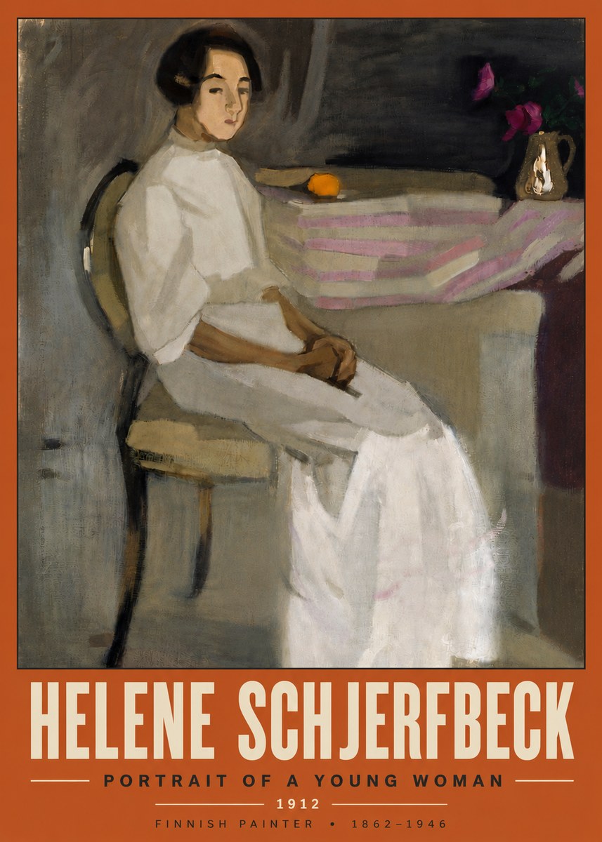 Helene Schjerfbeck Portrait of a Young Woman No6 - Plakat