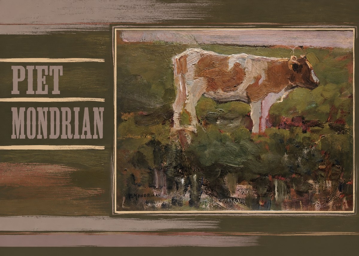 Piet Mondrian Cow No5 - Plakat