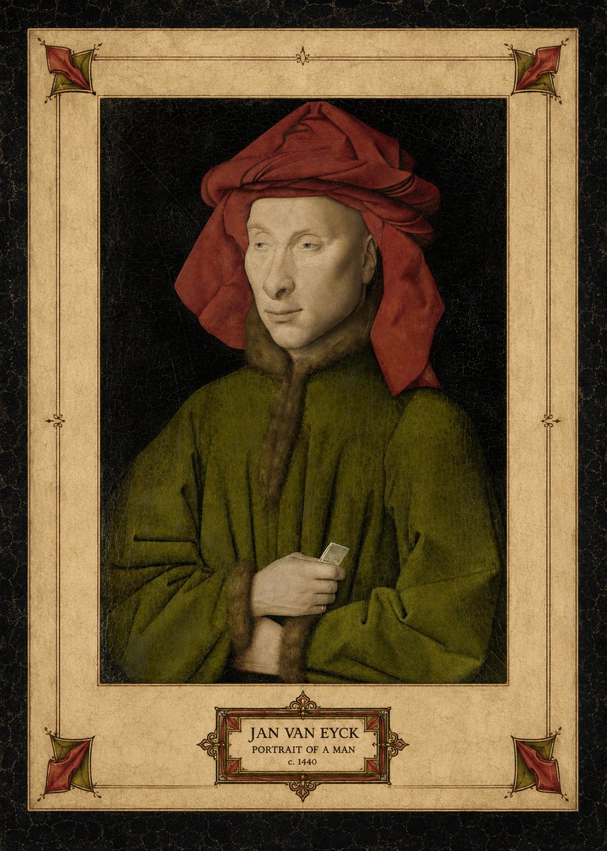 Jan van Eyck Portrait of a Man I No3 - Plakat