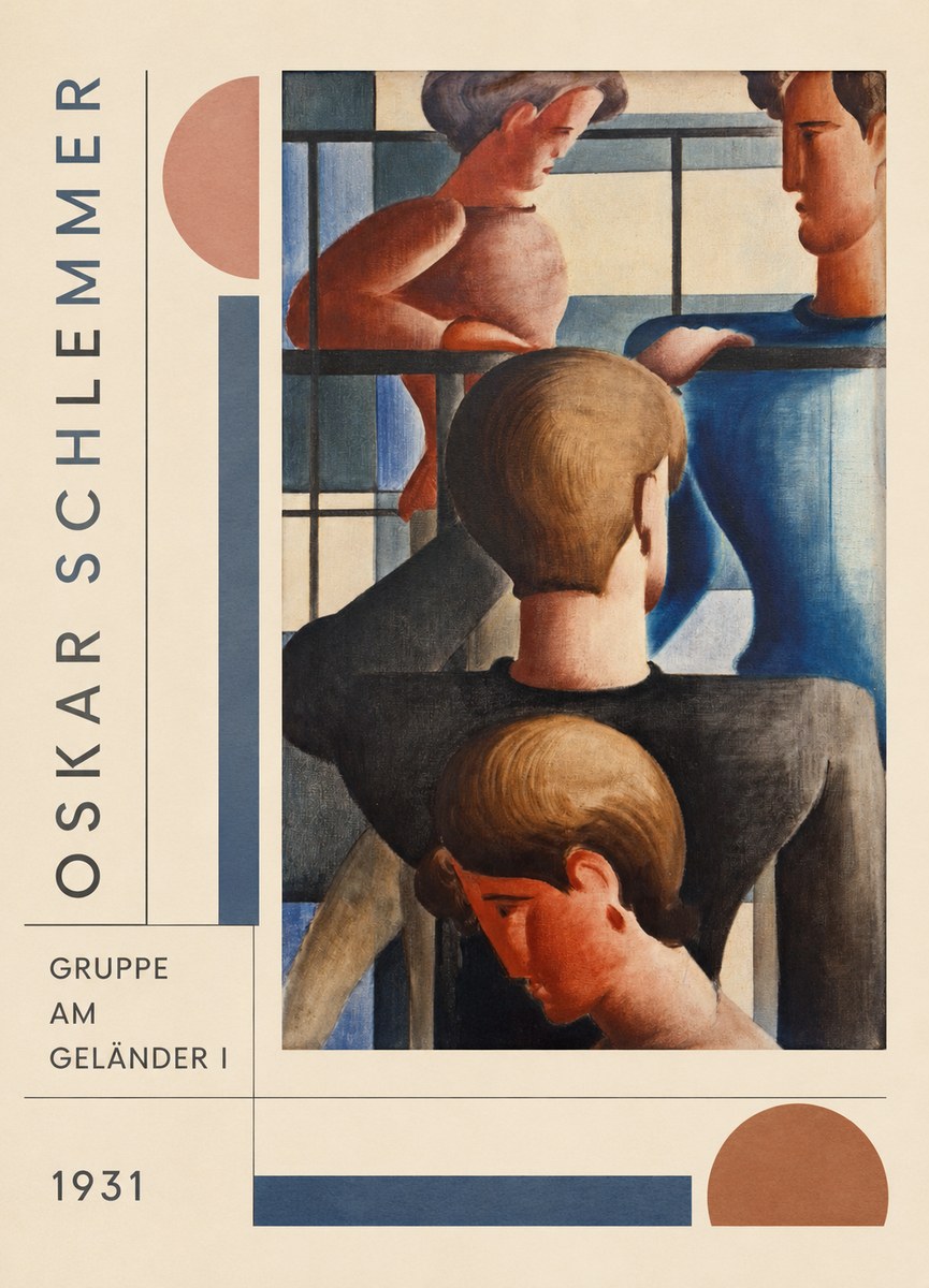 Oskar Schlemmer Gruppe Am Geländer I No2 - Plakat