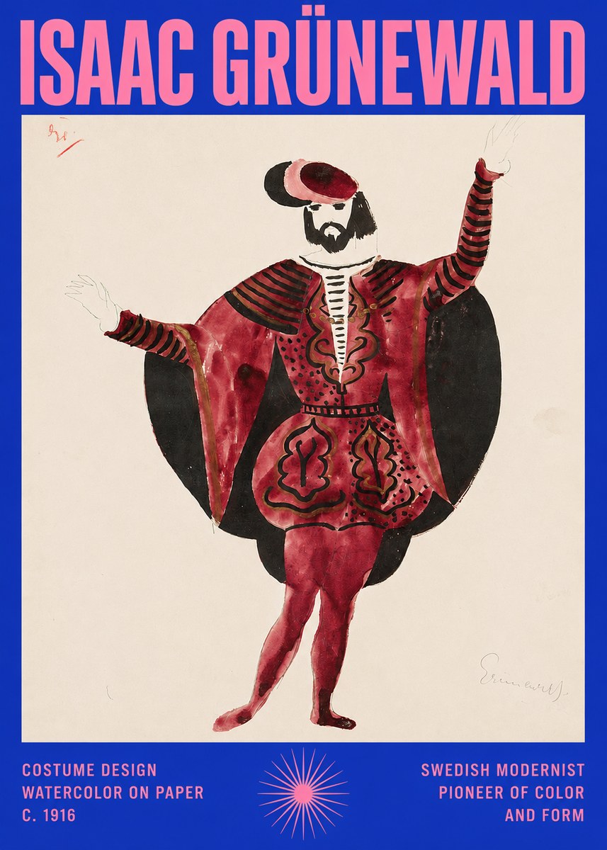 Isaac Grünewald Costume Design II No2 - Plakat