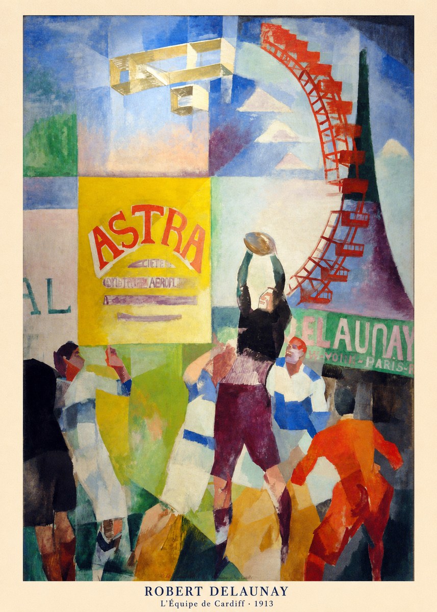 Robert Delaunay L'équipe De Cardiff - 1913 No5 - Plakat