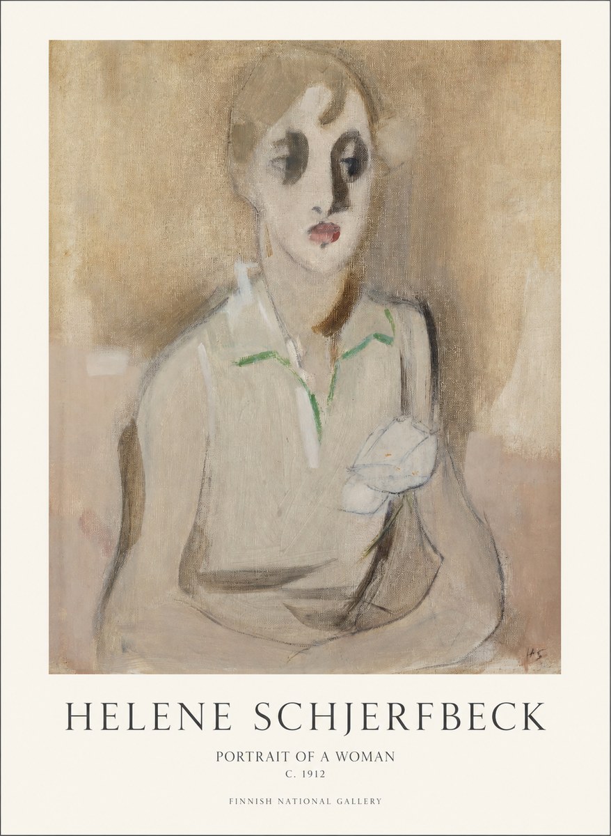 Helene Schjerfbeck Portrait of a Woman I No1 - Plakat