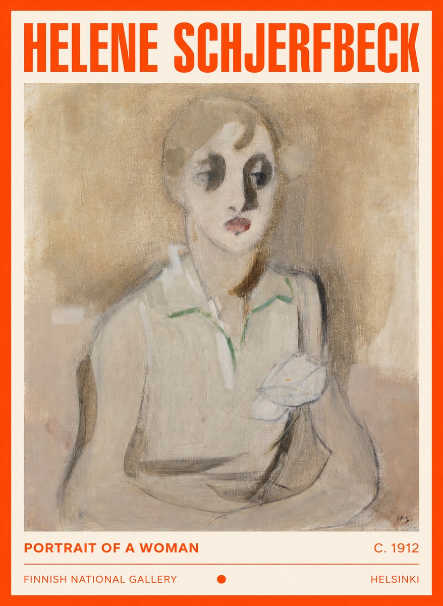 Helene Schjerfbeck Portrait of a Woman I No2 - Plakat