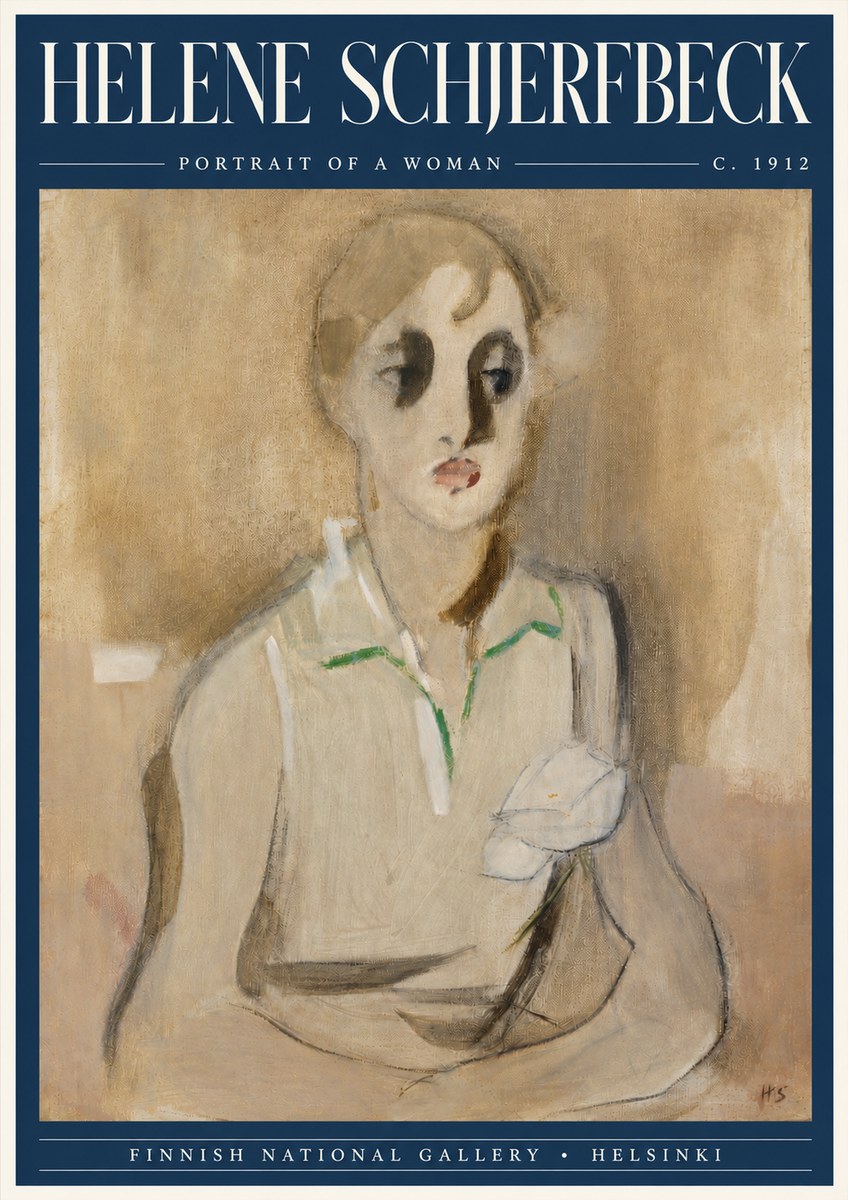 Helene Schjerfbeck Portrait of a Woman I No5 - Plakat