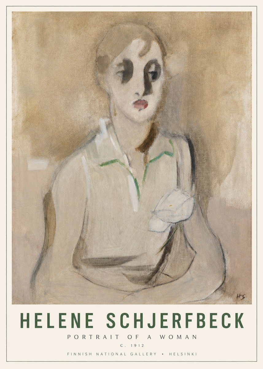 Helene Schjerfbeck Portrait of a Woman I No6 - Plakat