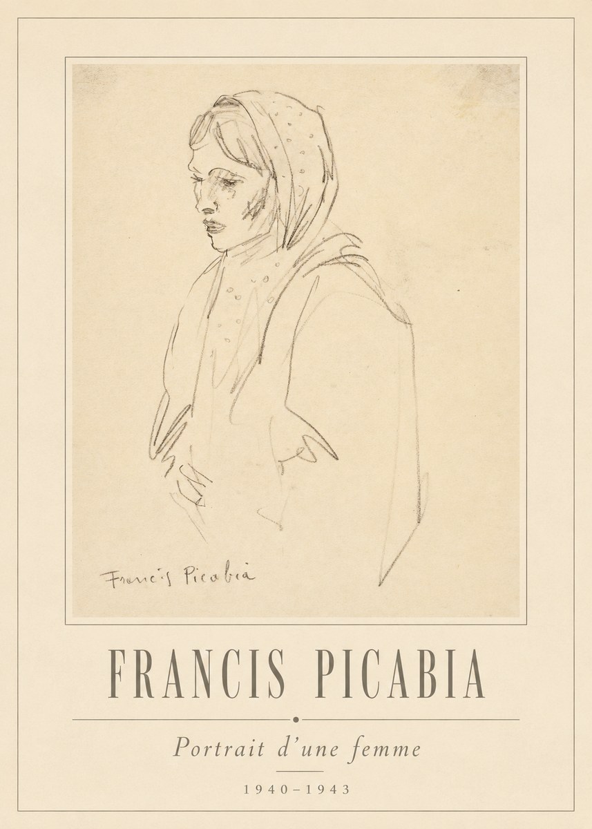 Francis Picabia Portrait D'une Femme No1 - Plakat