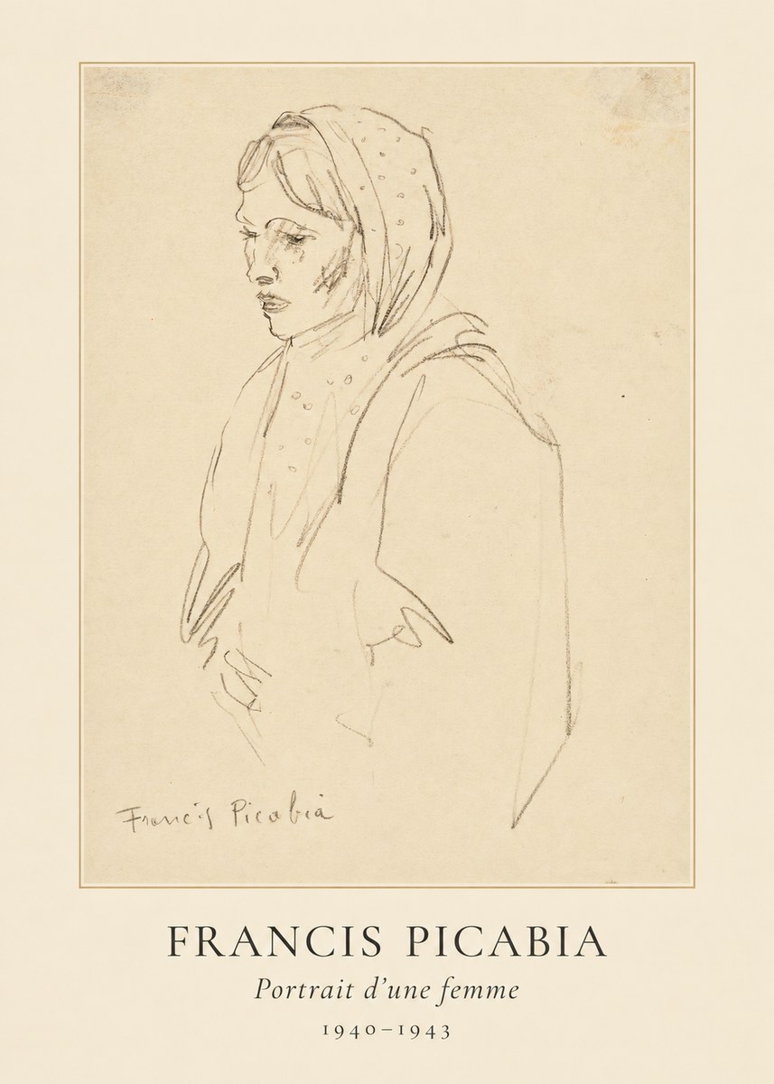 Francis Picabia Portrait D'une Femme No5 - Plakat