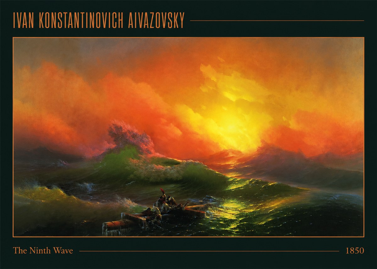 Ivan Konstantinovich Aivazovsky The Ninth Wave I No1 - Plakat