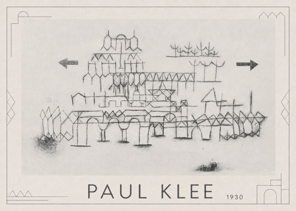 Paul Klee Architektur No1 - Plakat