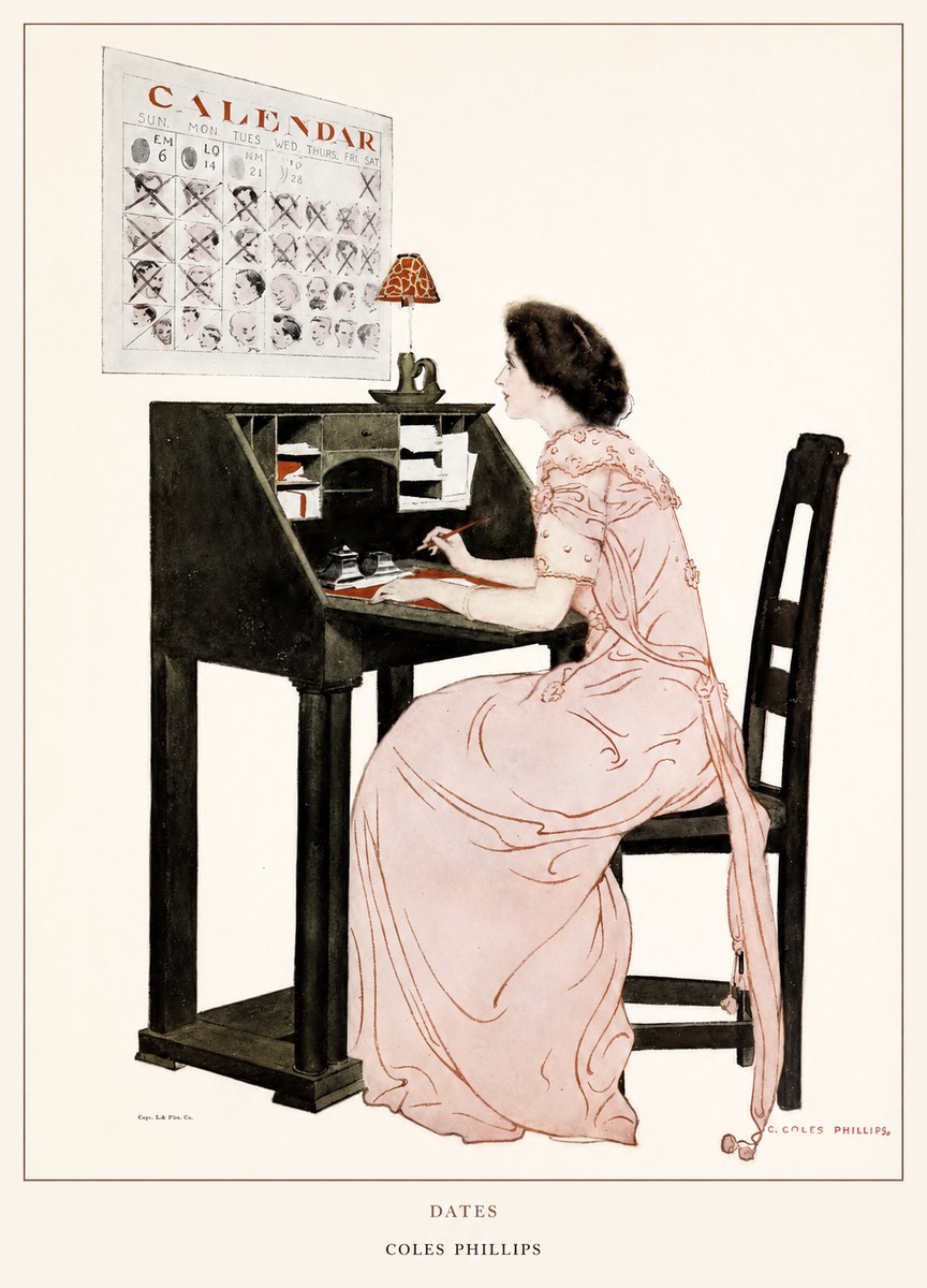 Coles Phillips Dates No5 - Plakat