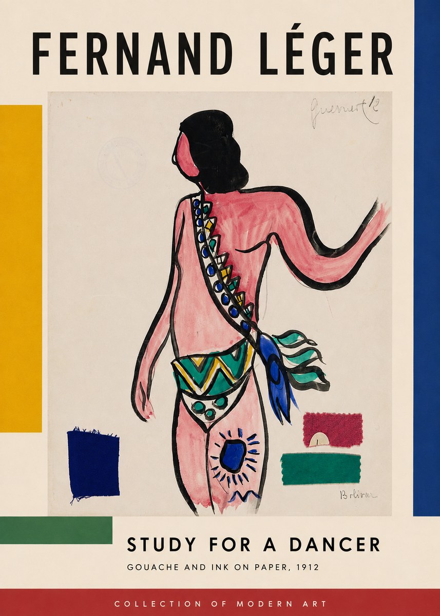 Fernand Léger Costume Design for 'Bolívar' No3 - Plakat
