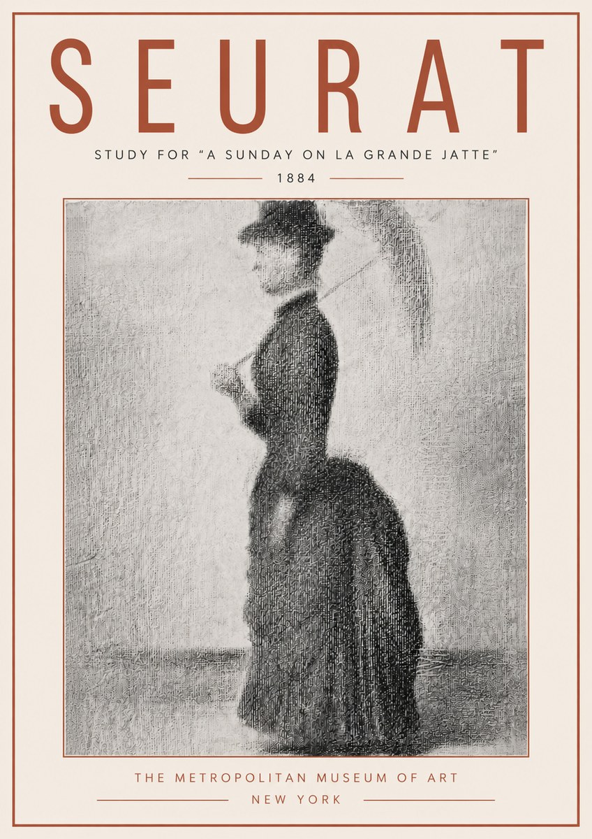 Seurat Study for "a Sunday on La Grande Jatte" No6 - Plakat
