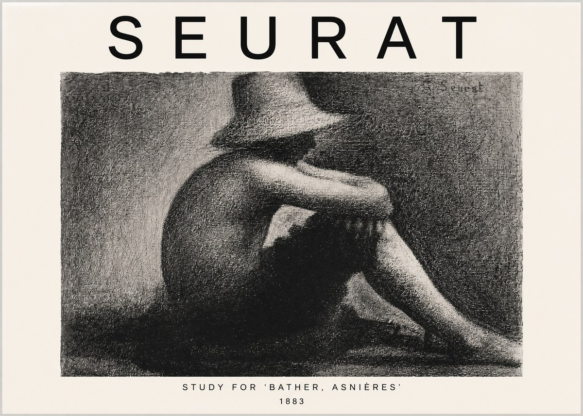 Seurat Study for 'Bather, Asnières' No3 - Plakat