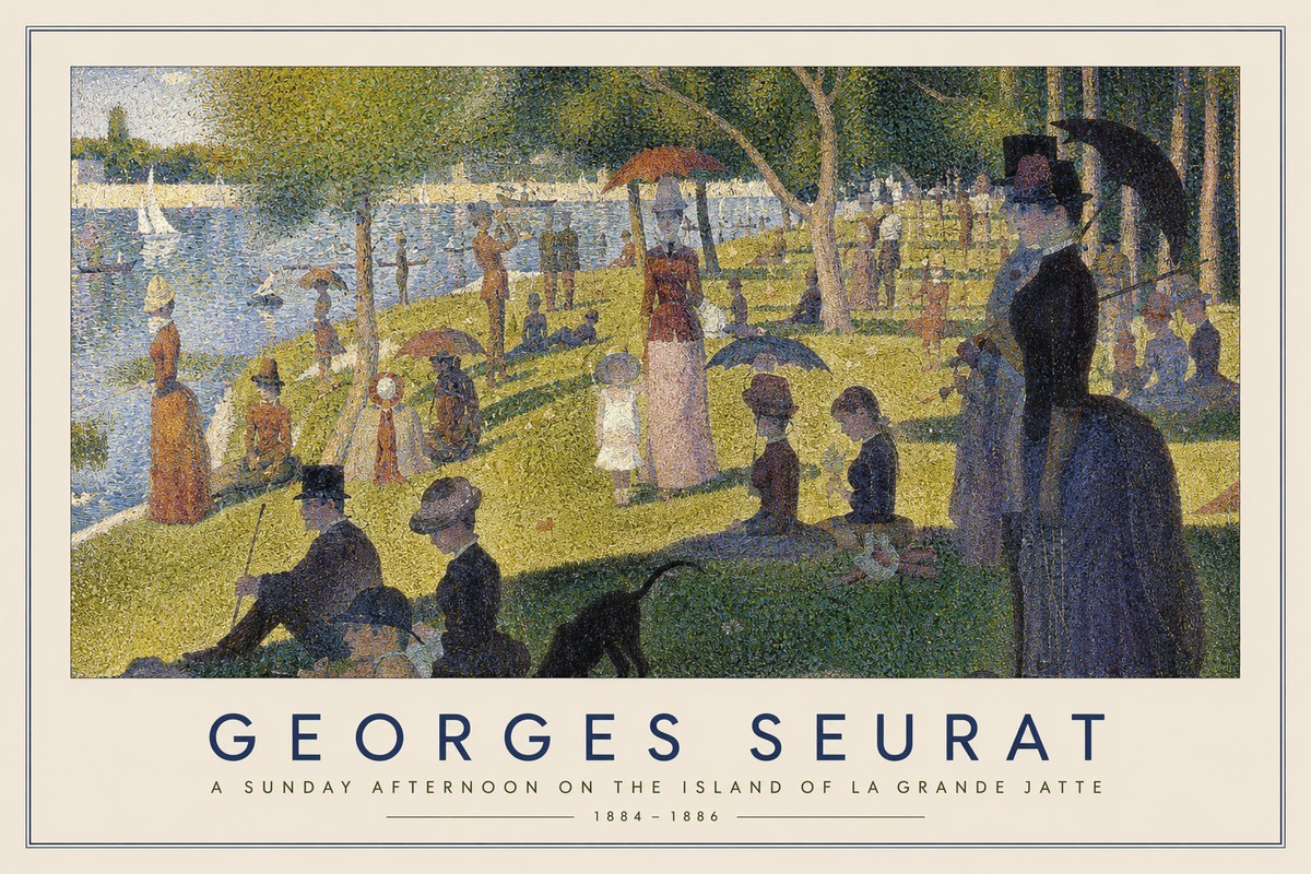 Seurat A Sunday Afternoon on the Island of La Grande Jatte I No3 - Plakat